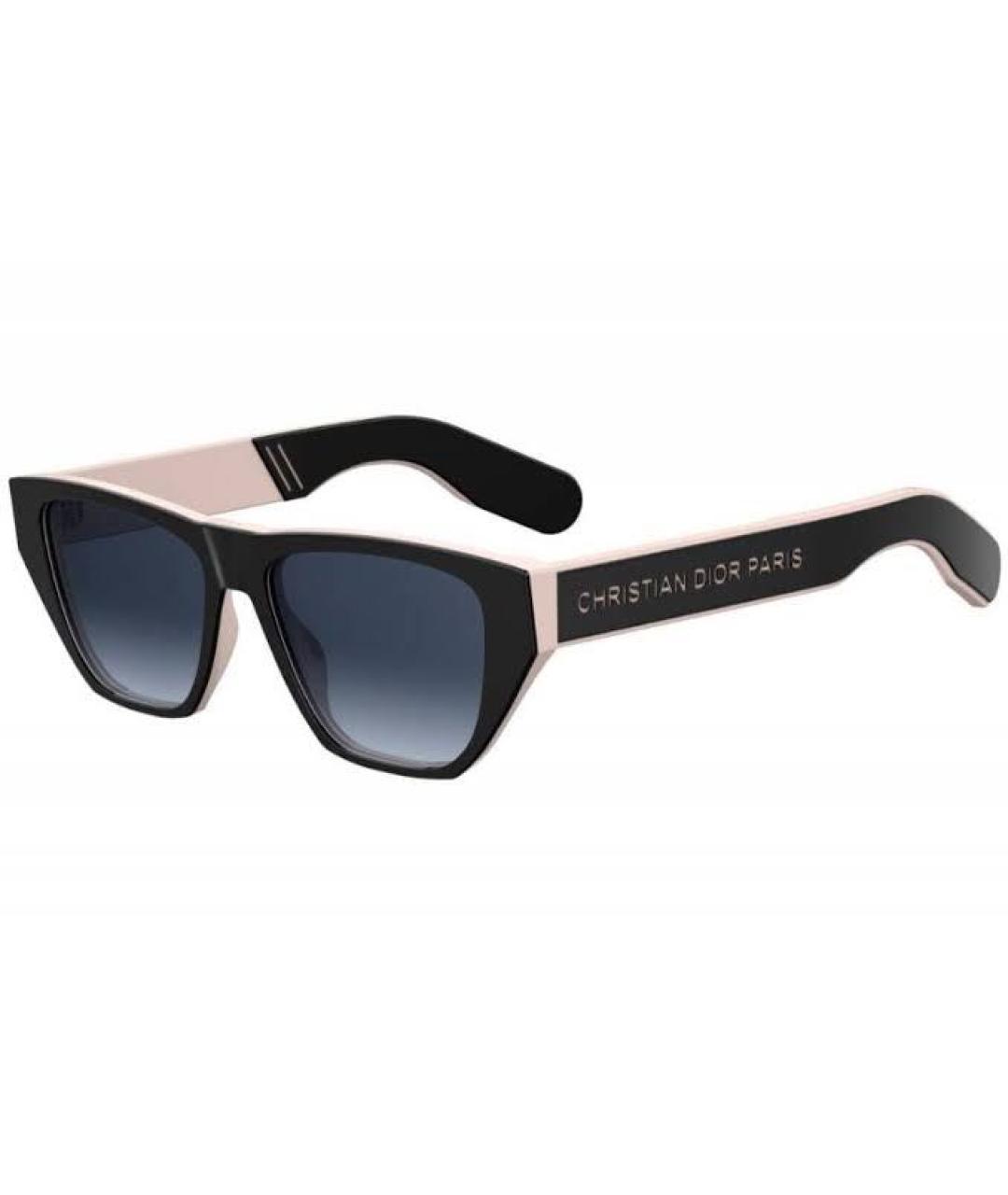 CHRISTIAN DIOR Черные пластиковые солнцезащитные очки, фото 1