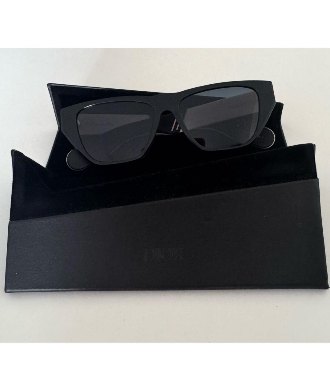 CHRISTIAN DIOR Черные пластиковые солнцезащитные очки, фото 4