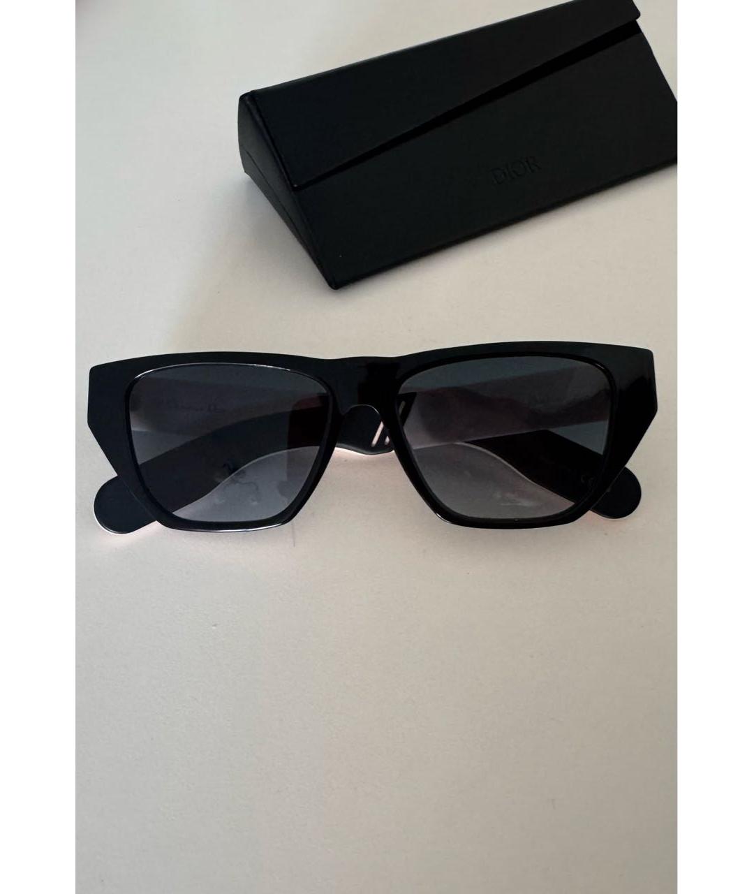 CHRISTIAN DIOR Черные пластиковые солнцезащитные очки, фото 2