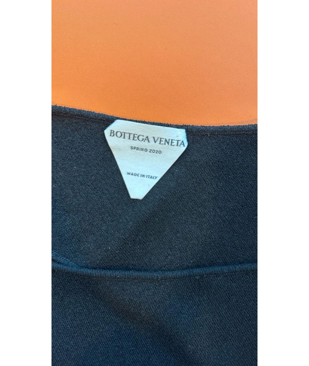 BOTTEGA VENETA Черное вискозное коктейльное платье, фото 3