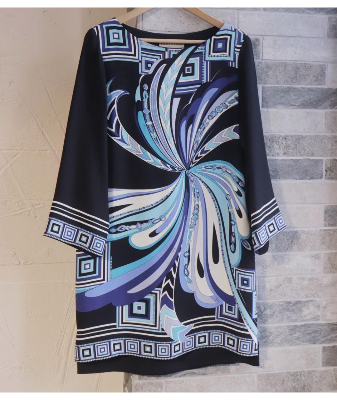 EMILIO PUCCI Мульти шелковое повседневное платье, фото 4