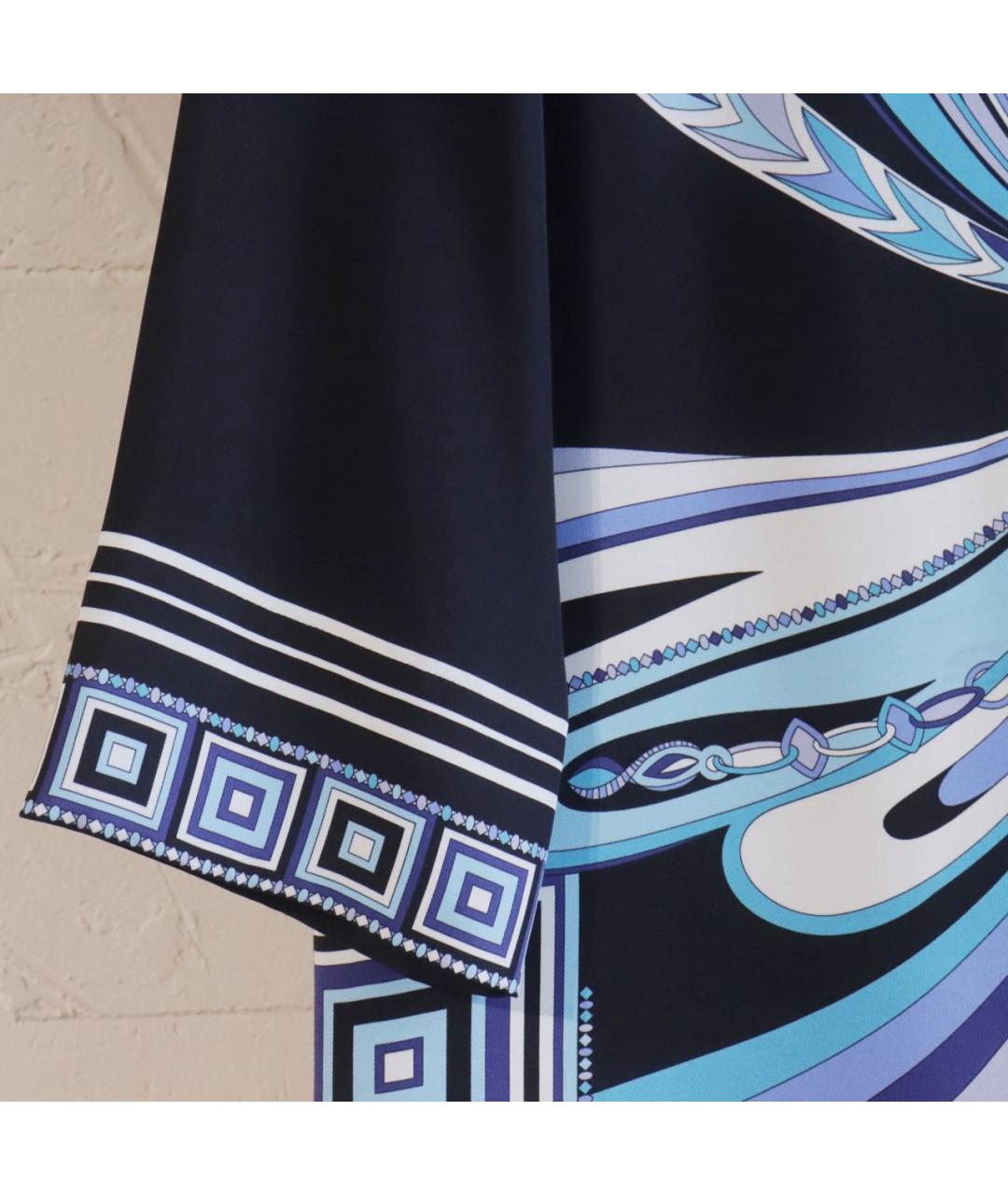 EMILIO PUCCI Мульти шелковое повседневное платье, фото 5