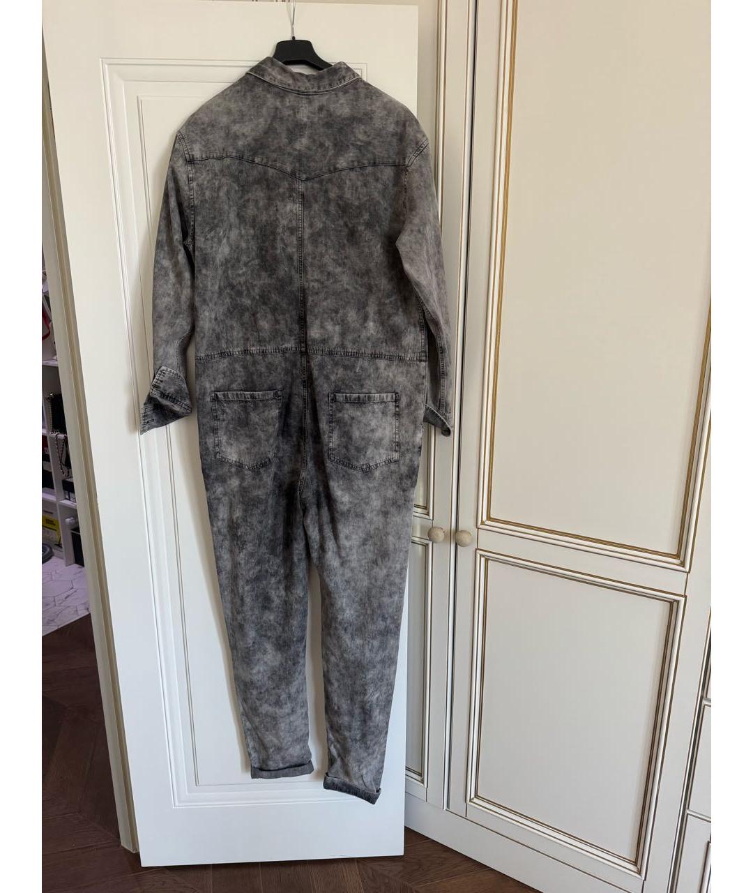 ISABEL MARANT ETOILE Серый хлопковый комбинезон, фото 2