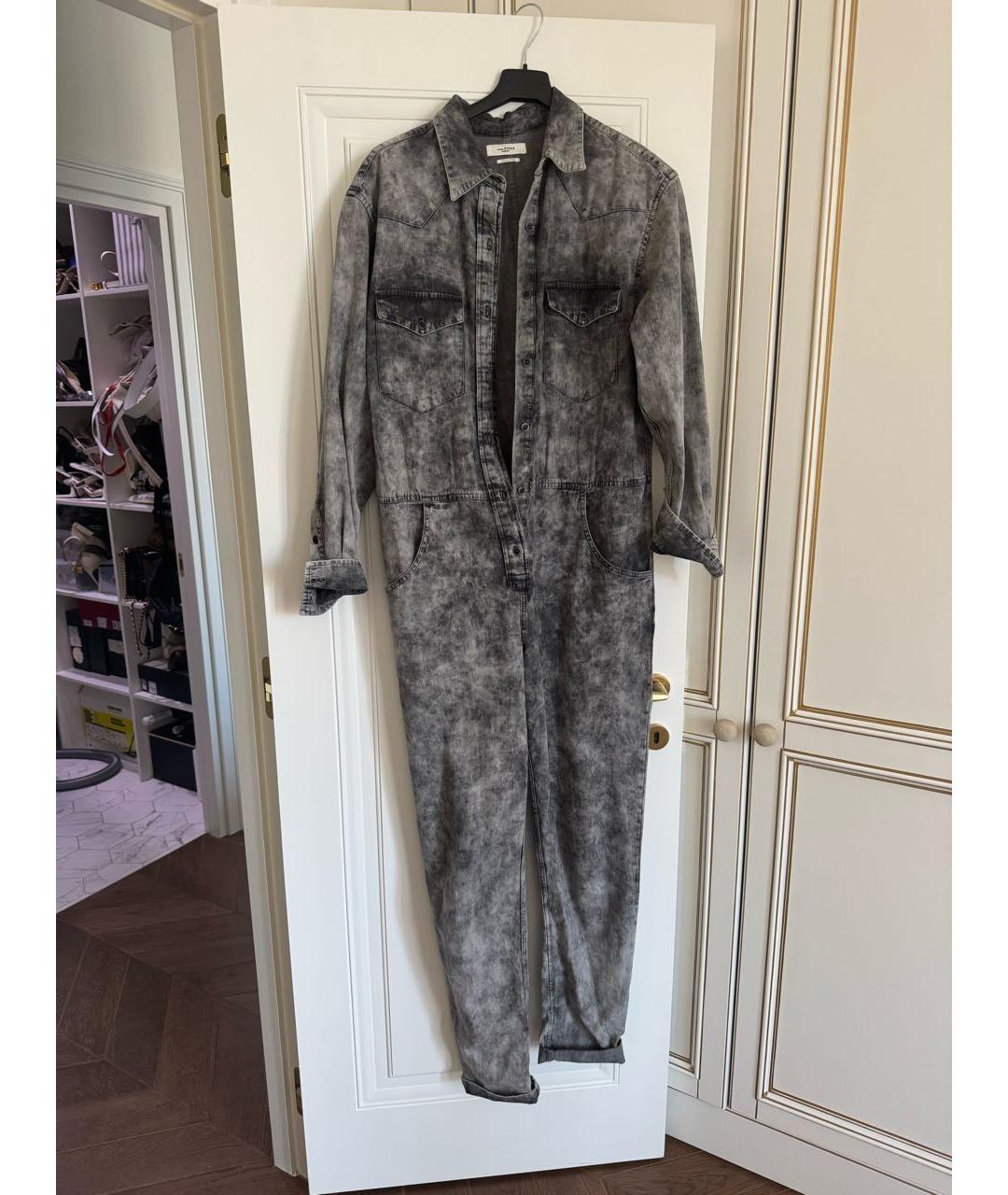 ISABEL MARANT ETOILE Серый хлопковый комбинезон, фото 6