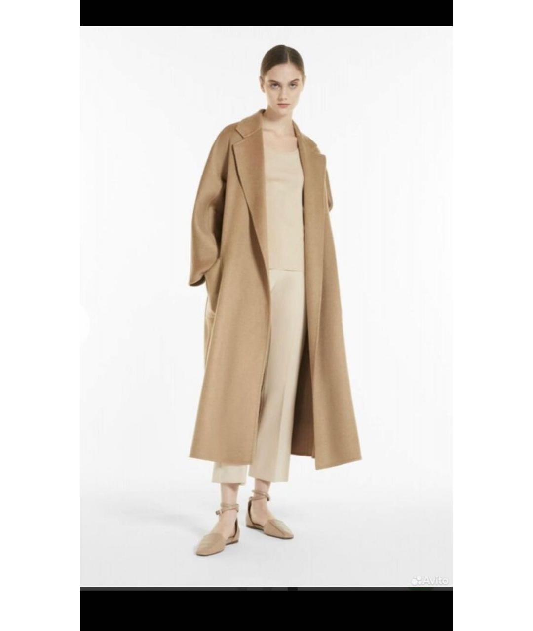 MAX MARA Бежевое шерстяное пальто, фото 3