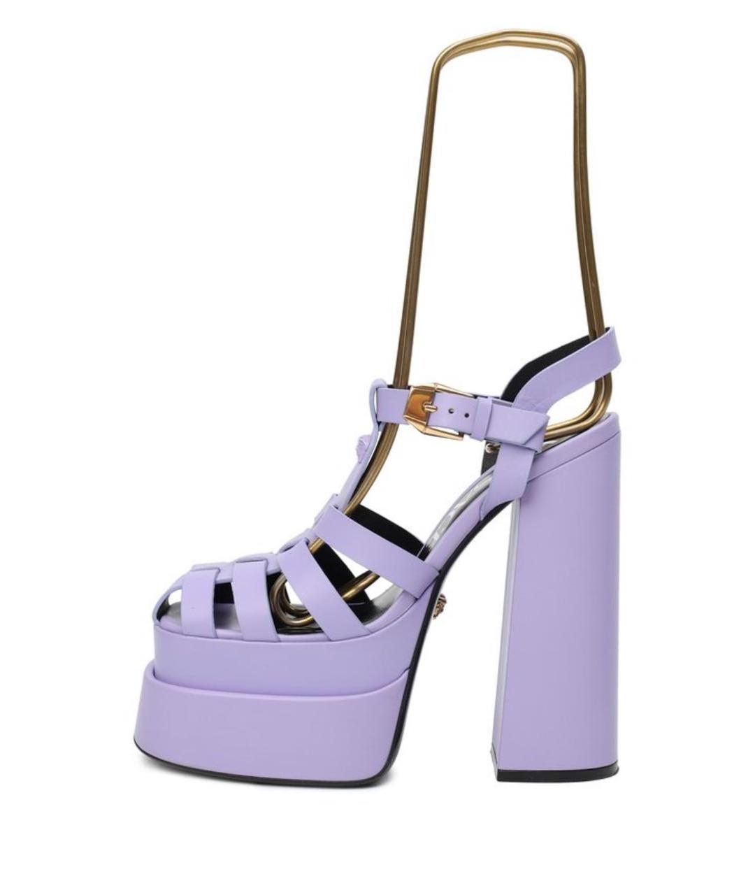 VERSACE Кожаные босоножки, фото 5