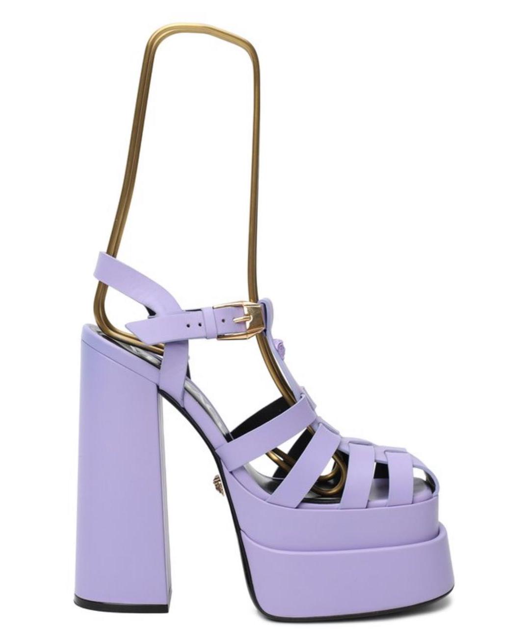 VERSACE Кожаные босоножки, фото 6