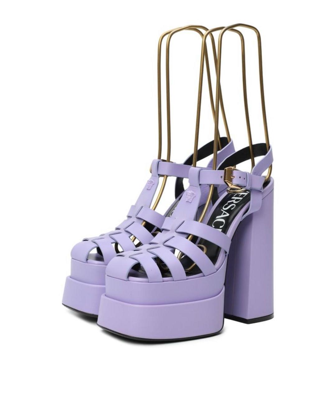 VERSACE Кожаные босоножки, фото 2