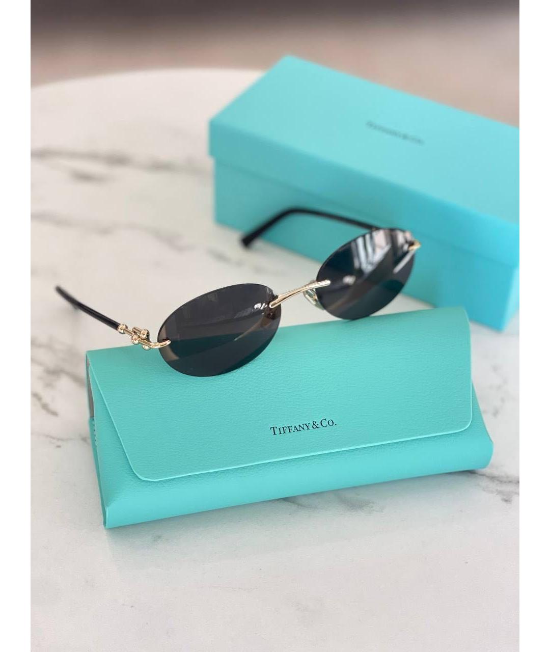 TIFFANY&CO Желтые металлические солнцезащитные очки, фото 3