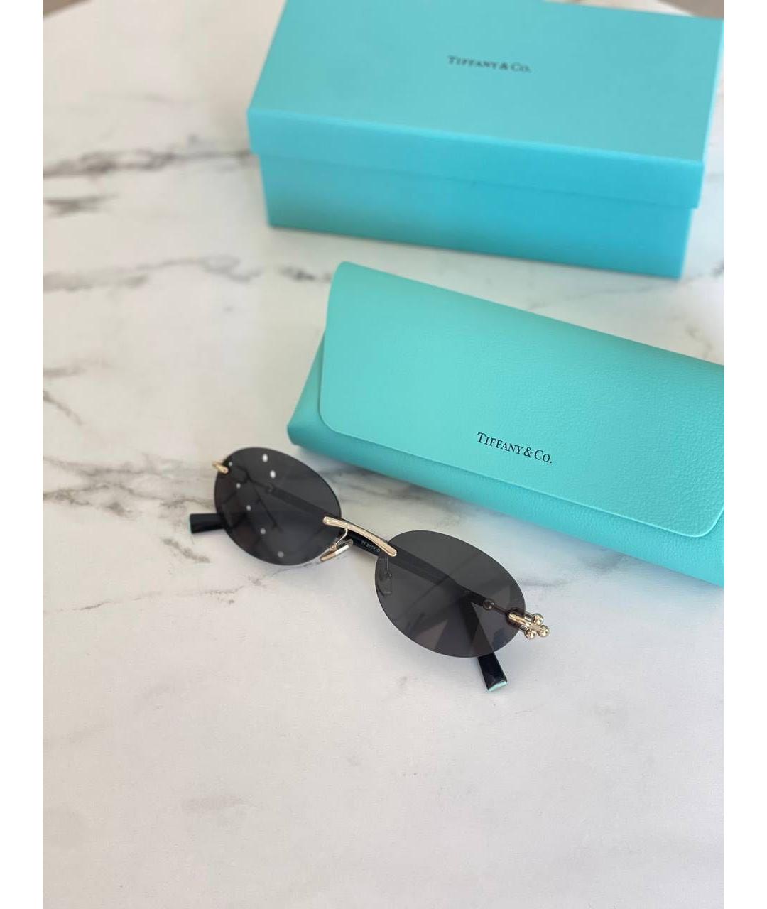 TIFFANY&CO Желтые металлические солнцезащитные очки, фото 7