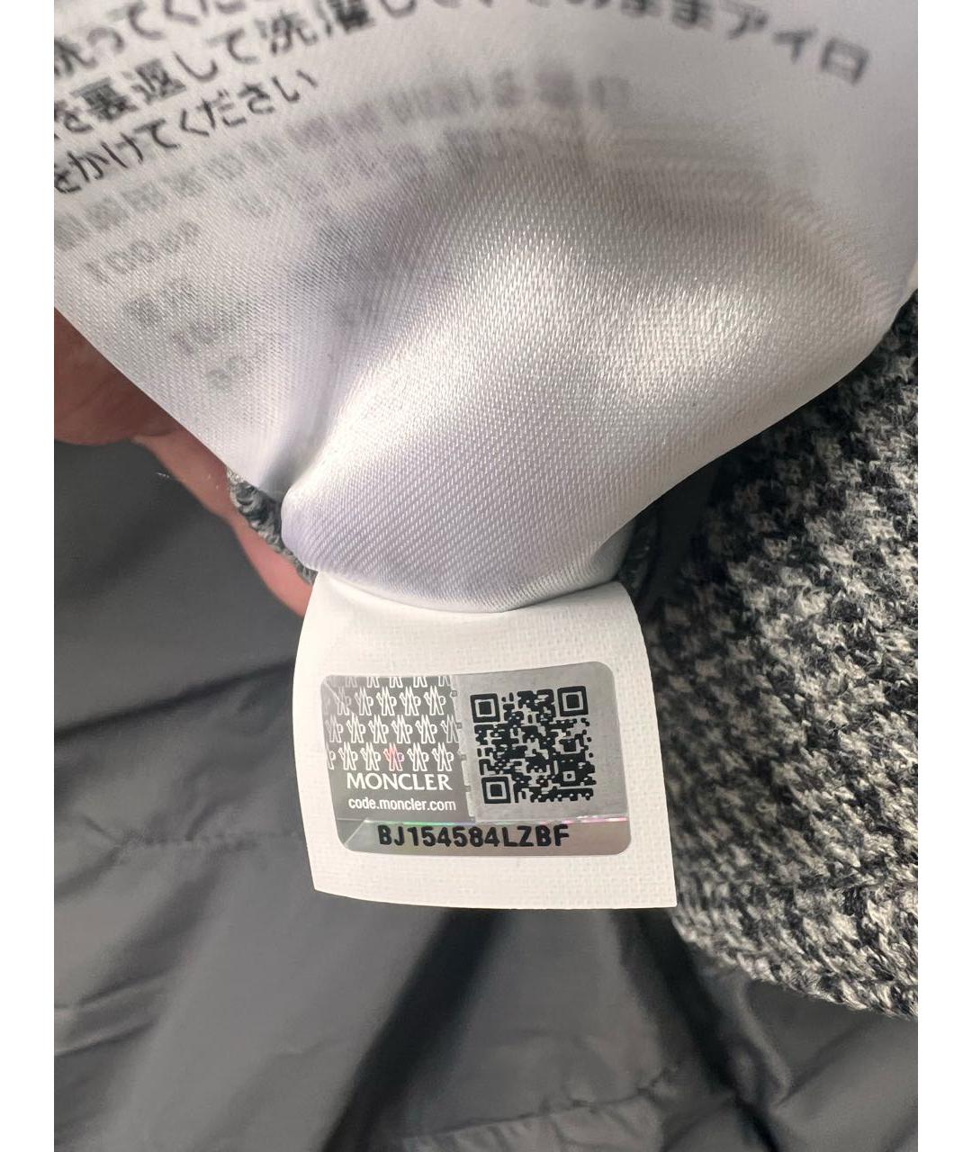 MONCLER Серый пуховик, фото 4