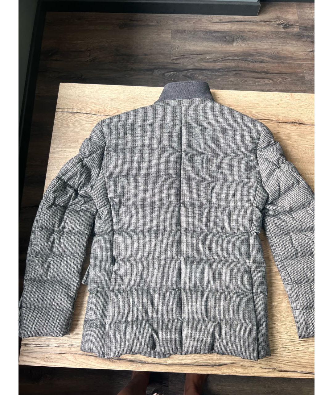 MONCLER Серый пуховик, фото 2