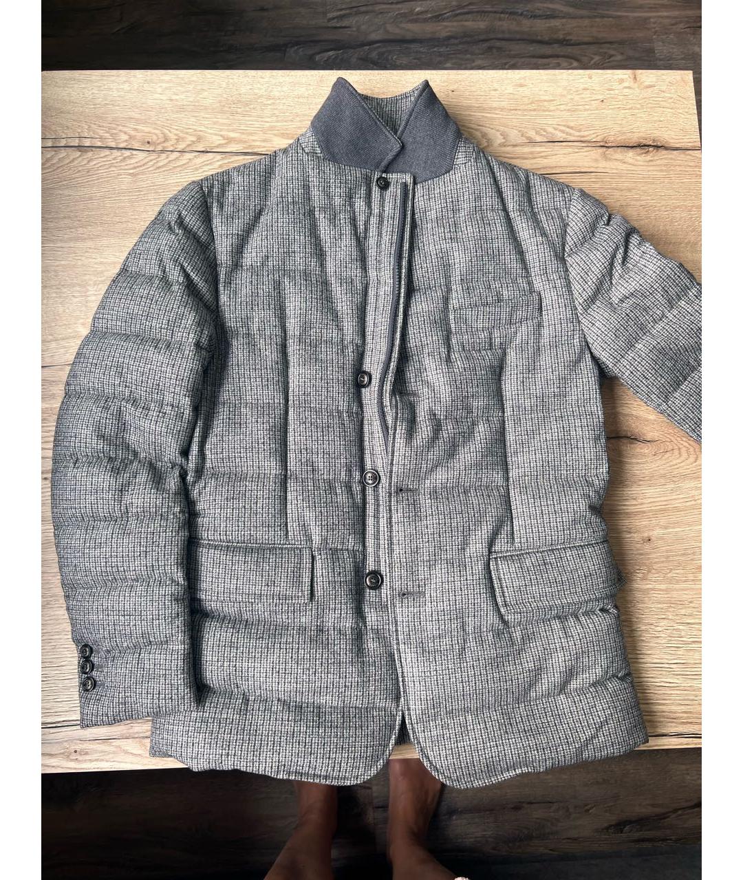 MONCLER Серый пуховик, фото 5