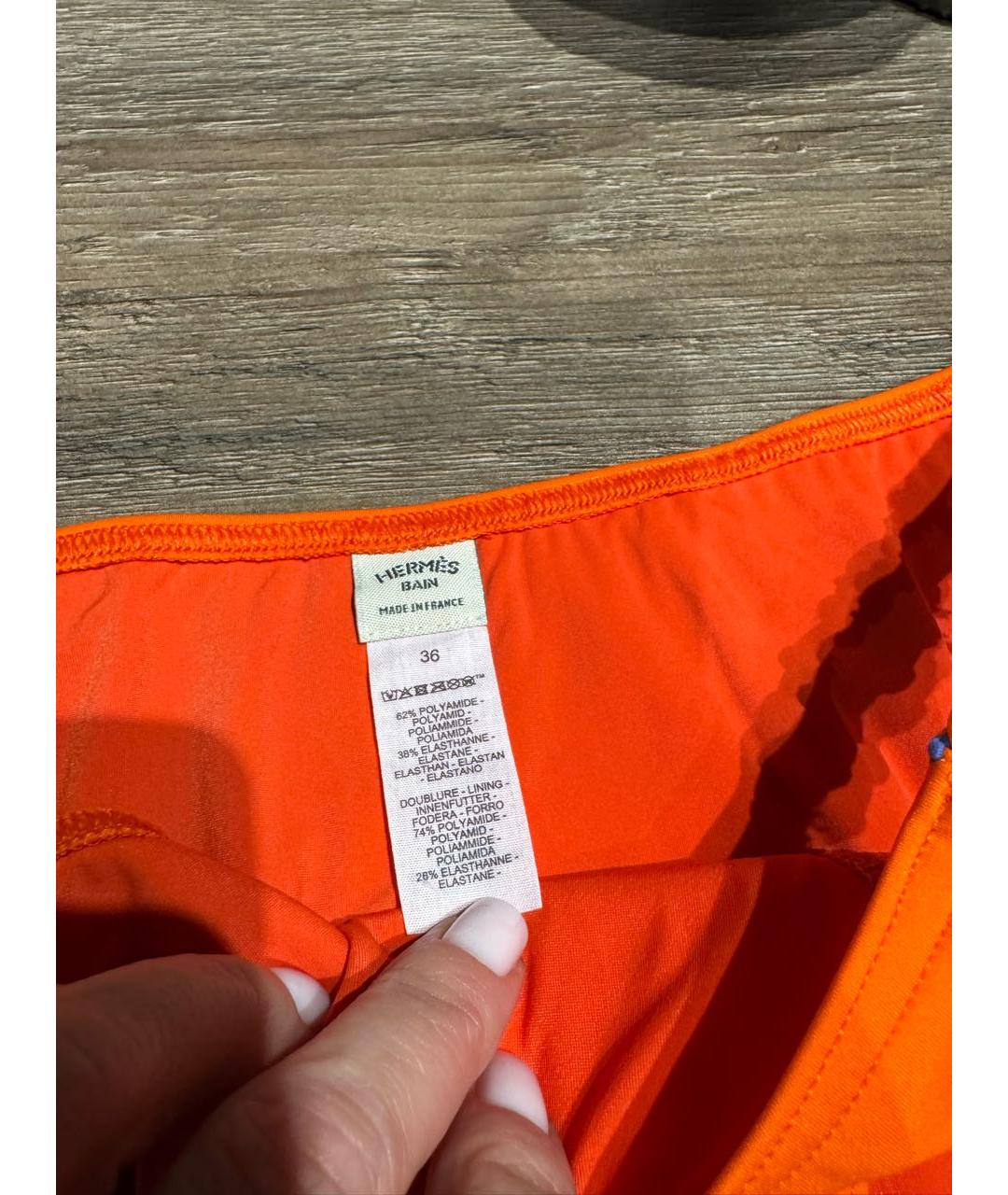 HERMES Оранжевый купальник, фото 6