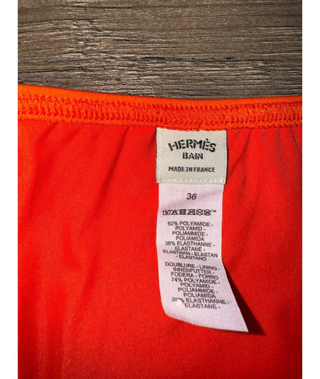 HERMES Оранжевый купальник, фото 7
