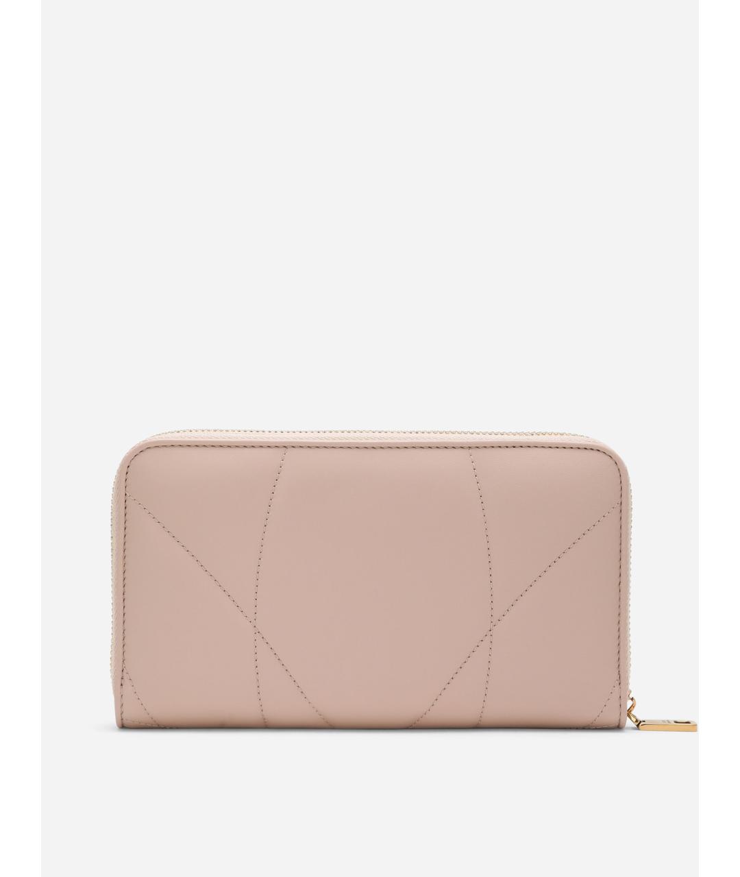 DOLCE&GABBANA Розовый кожаный кошелек, фото 3