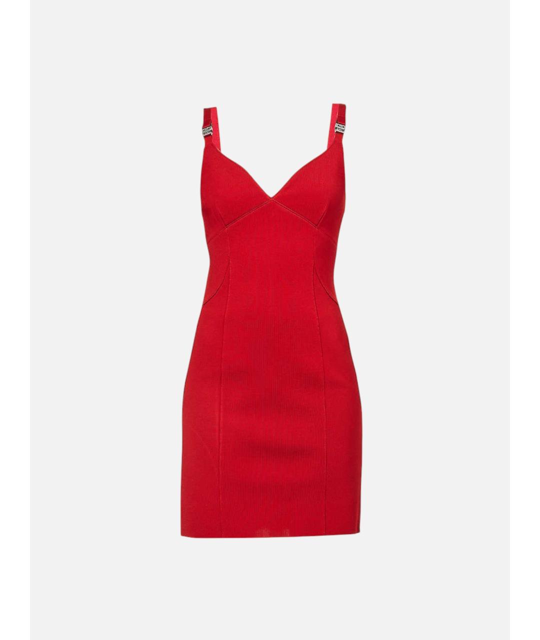 GIVENCHY Красное вискозное коктейльное платье, фото 4
