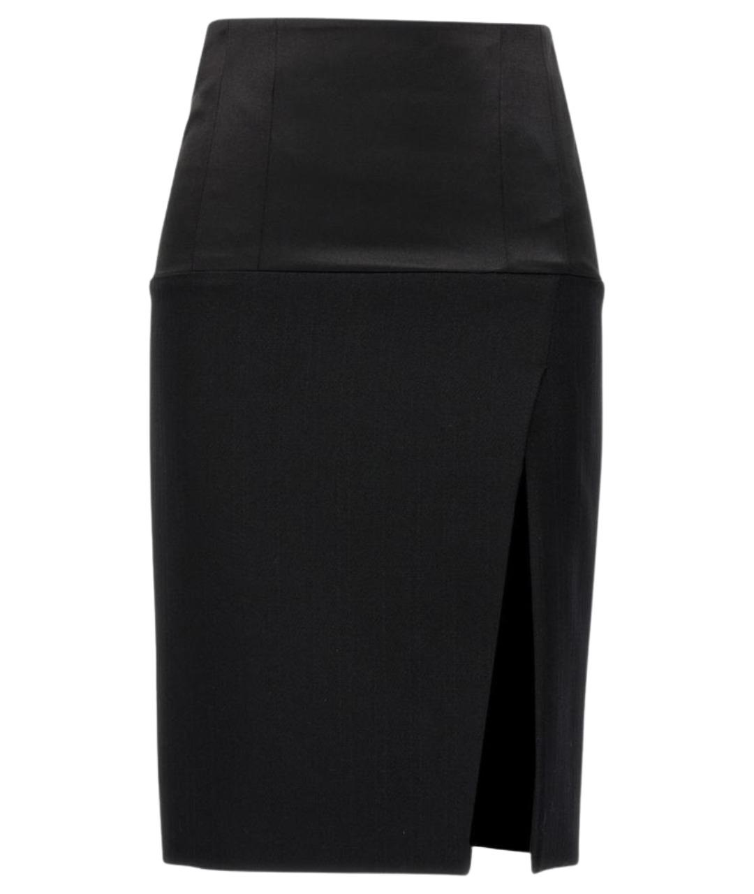 GIVENCHY Черная шерстяная юбка миди, фото 1