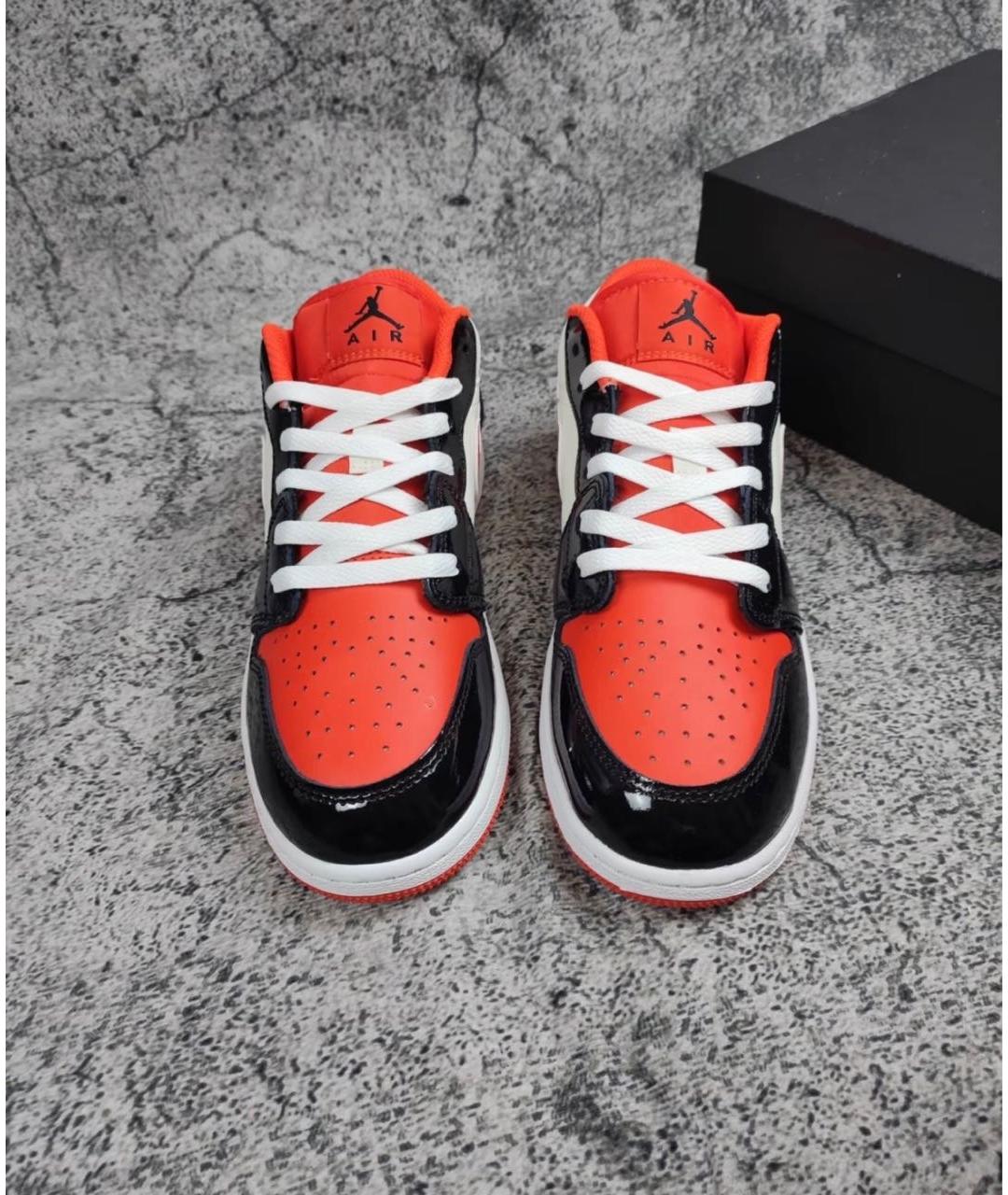 JORDAN Оранжевое кроссовки из лакированной кожи, фото 5