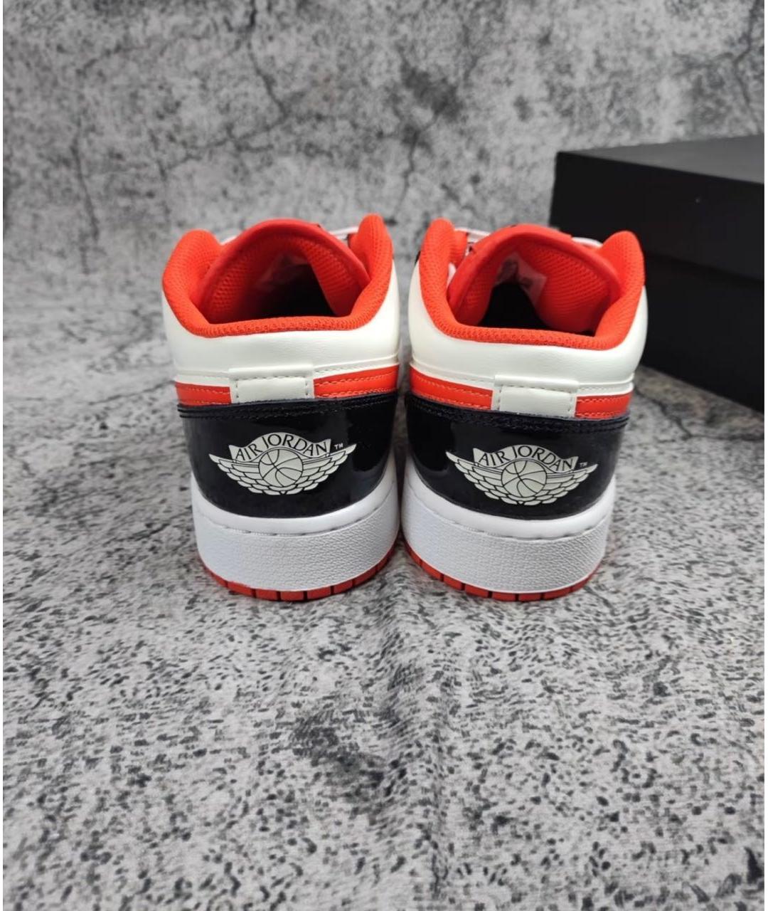 JORDAN Оранжевое кроссовки из лакированной кожи, фото 6