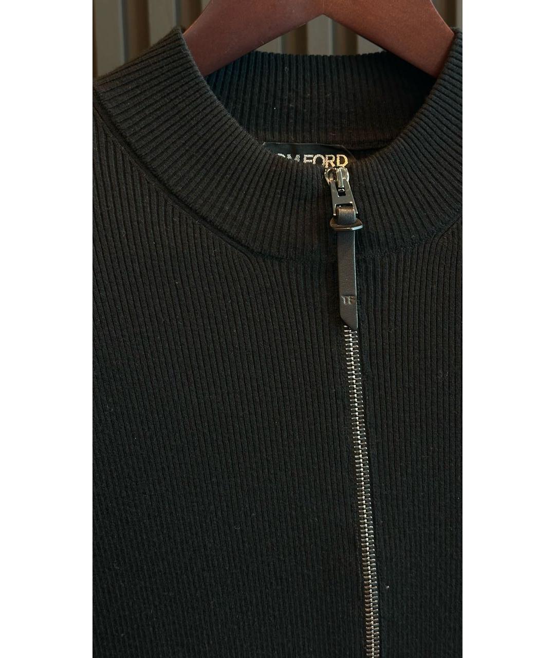 TOM FORD Черное шерстяное повседневное платье, фото 4