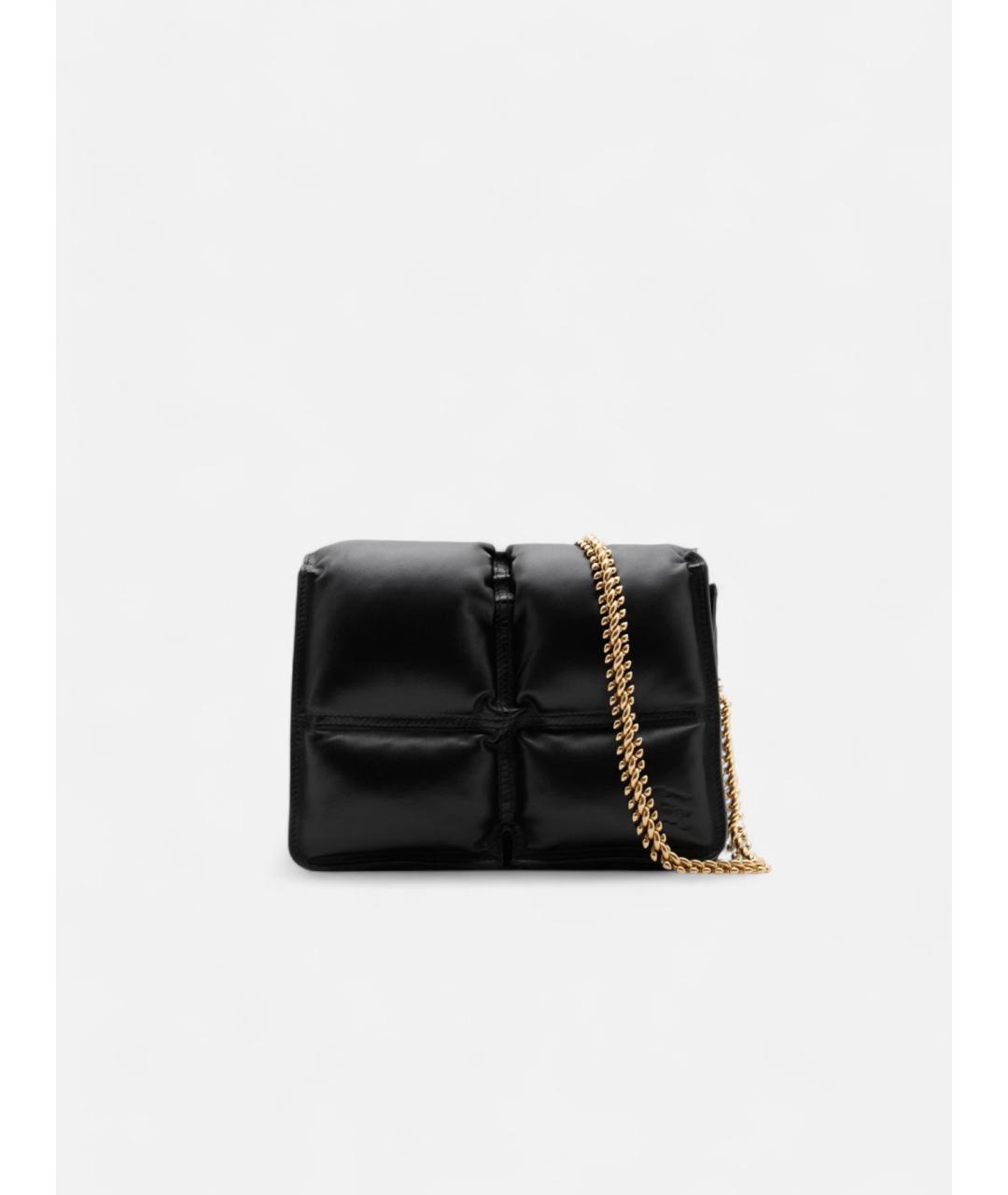 BURBERRY Черная кожаная сумка через плечо, фото 5