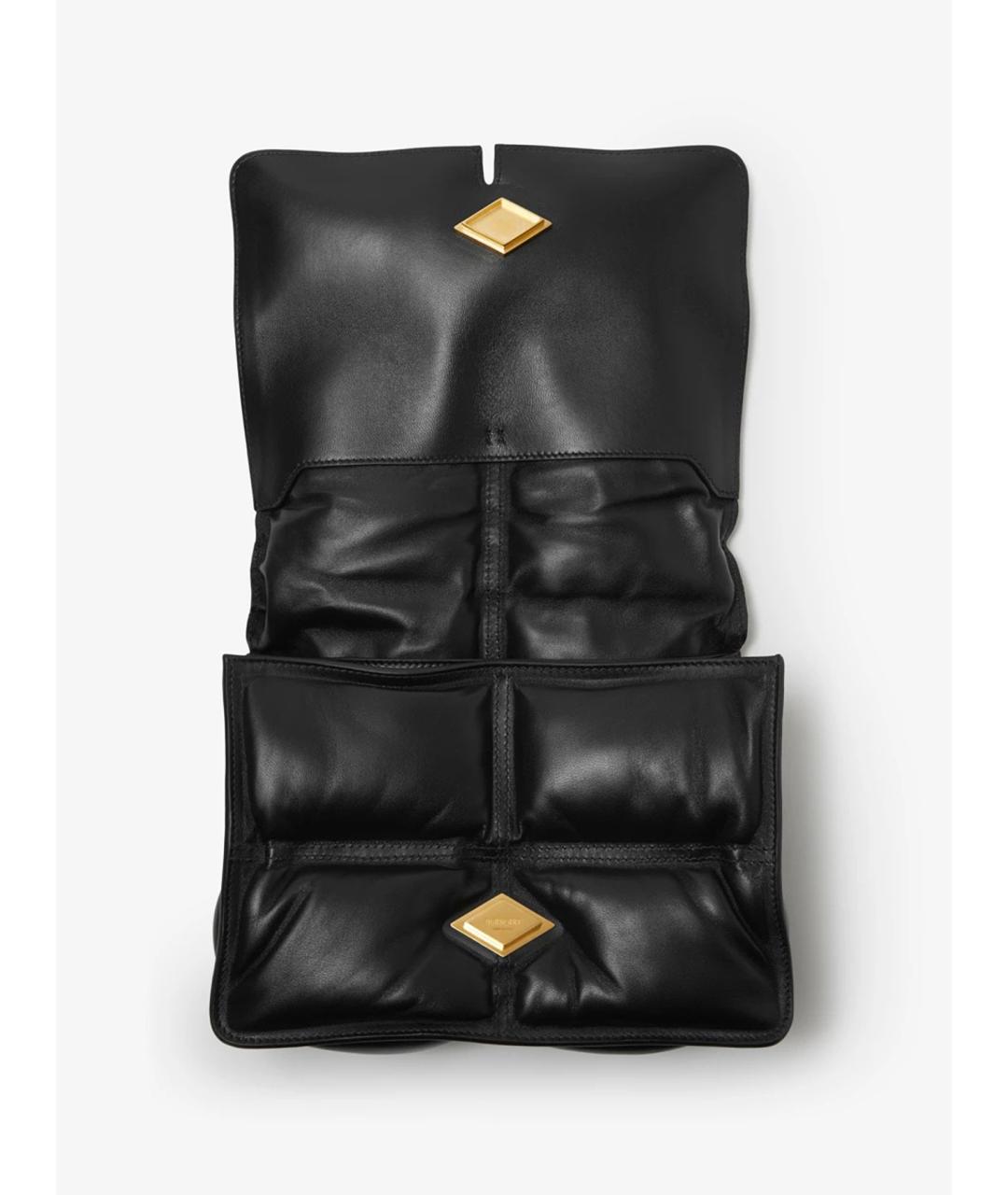 BURBERRY Черная кожаная сумка через плечо, фото 4