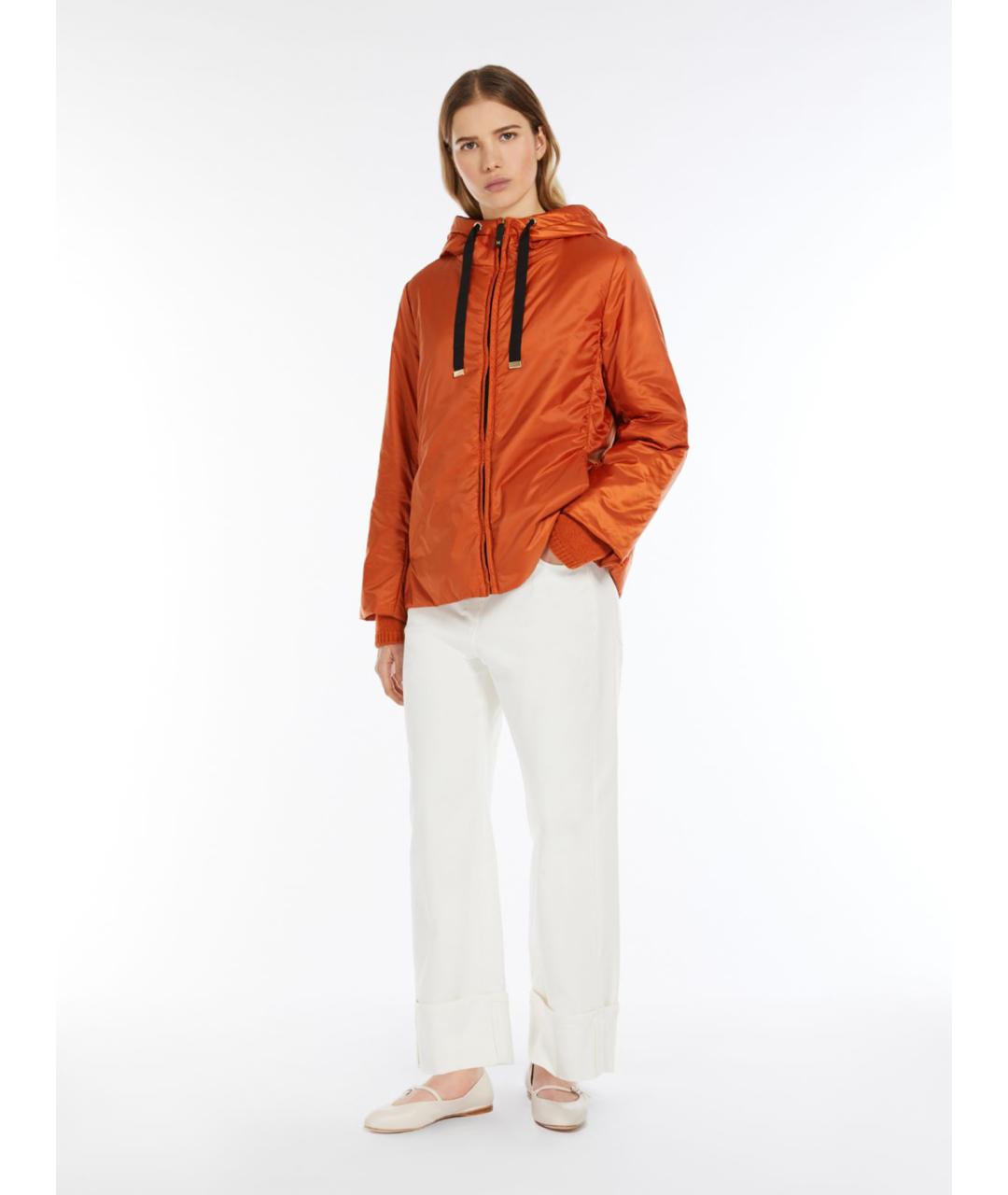 'S MAX MARA Оранжевый полиэстеровый пуховик, фото 2