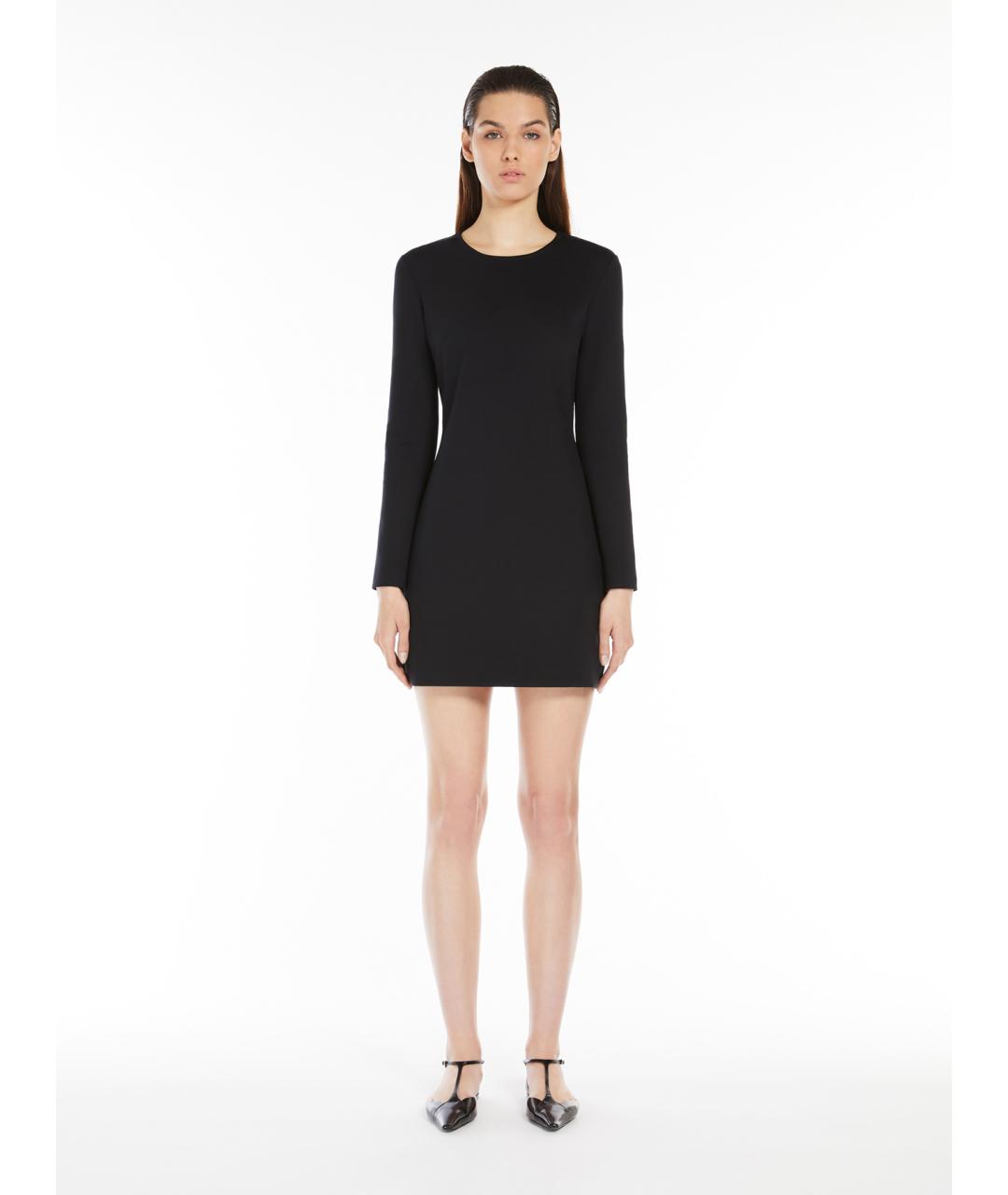 MAX MARA Черное полиамидовое повседневное платье, фото 3