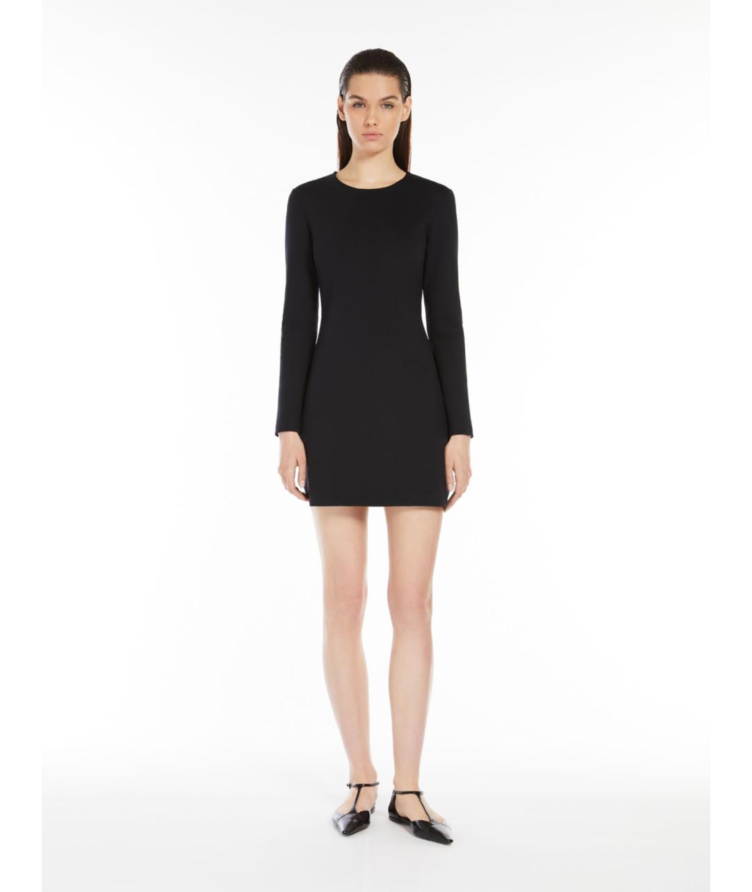 MAX MARA Черное полиамидовое повседневное платье, фото 2