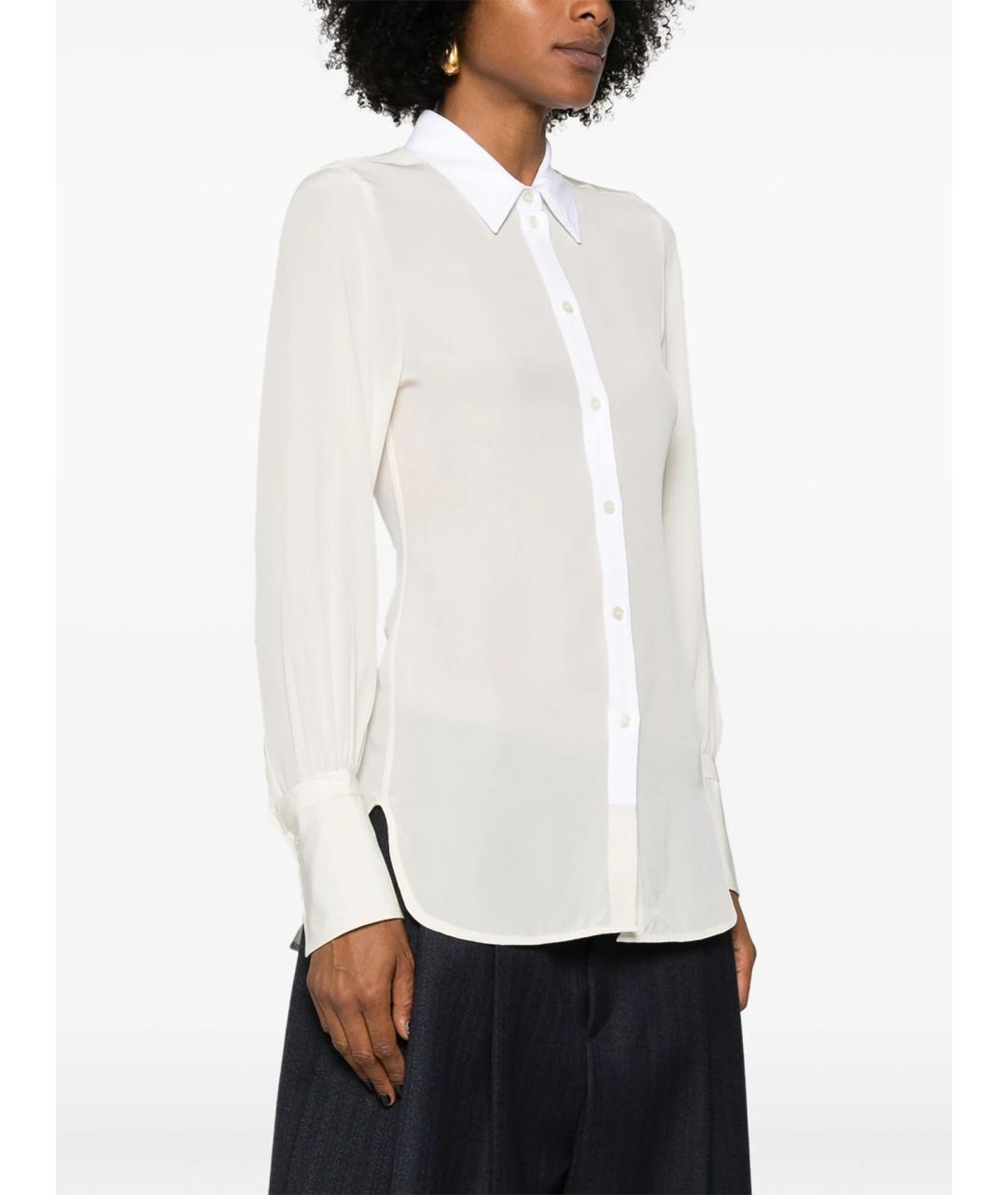 VICTORIA BECKHAM Белая шелковая рубашка, фото 3