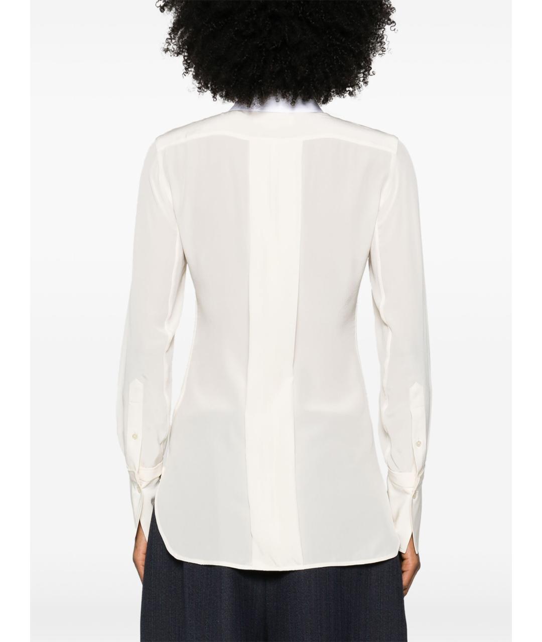 VICTORIA BECKHAM Белая шелковая рубашка, фото 4