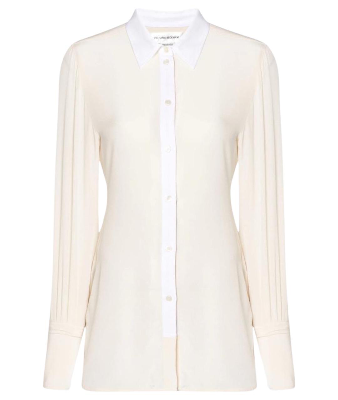 VICTORIA BECKHAM Белая шелковая рубашка, фото 1