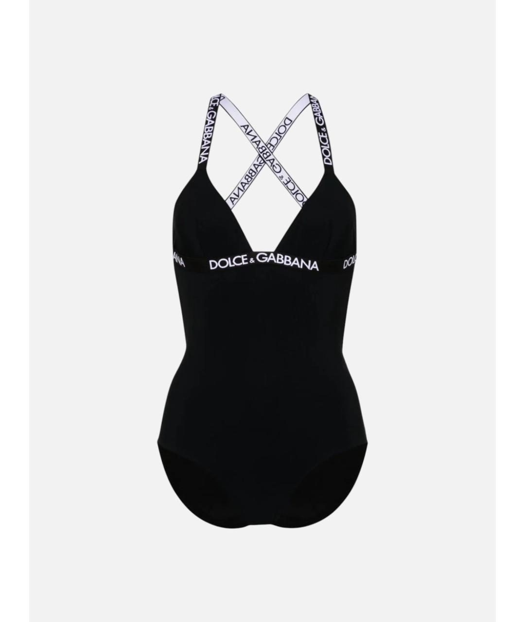 DOLCE&GABBANA Черный полиамидовый купальник, фото 3