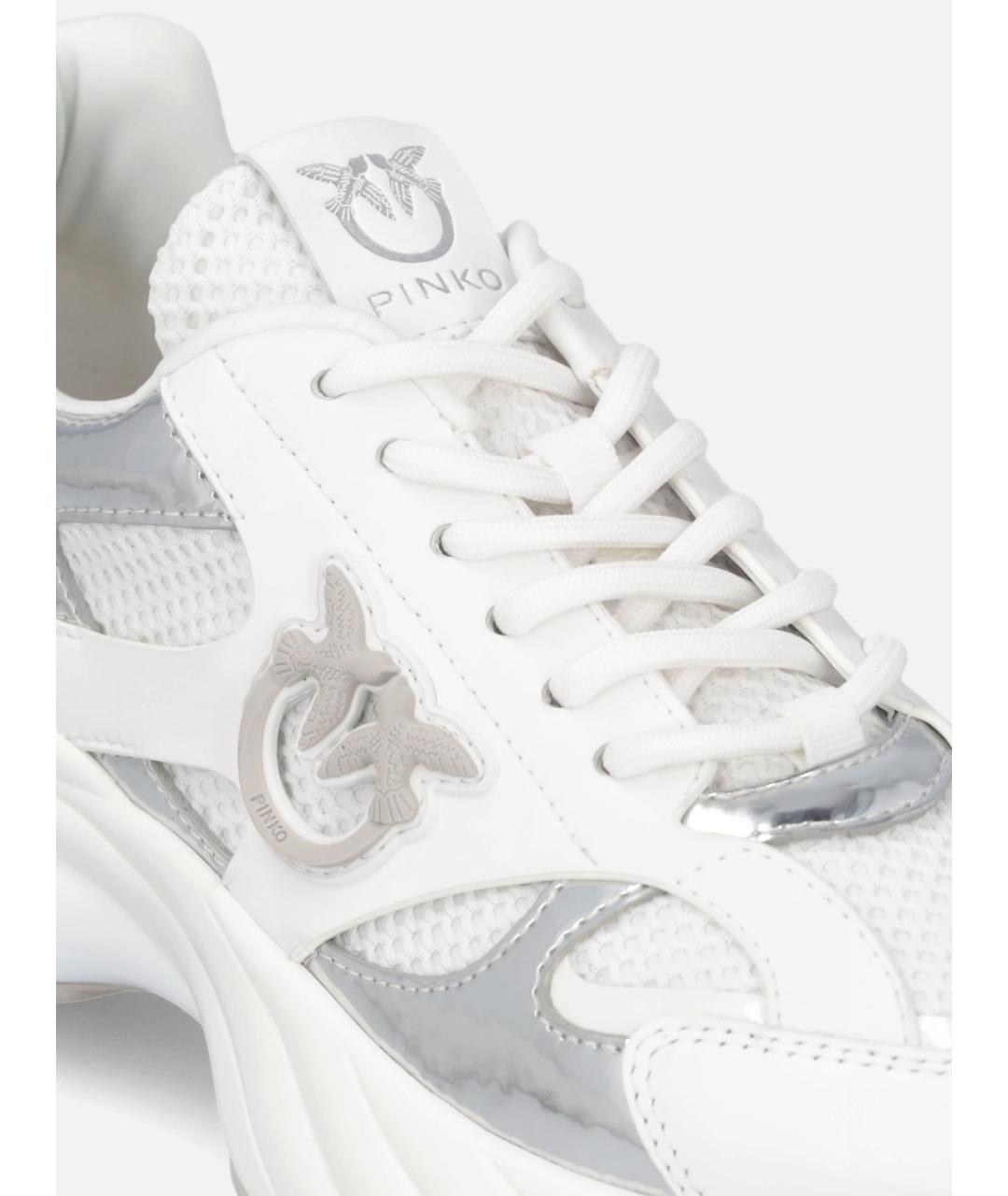 PINKO Белые текстильные кроссовки, фото 4