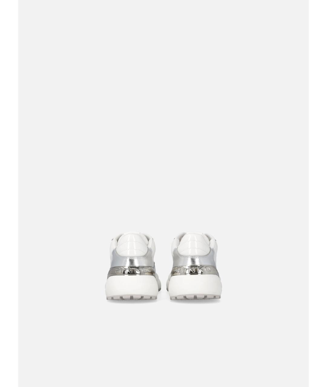 PINKO Серебряные текстильные кроссовки, фото 8