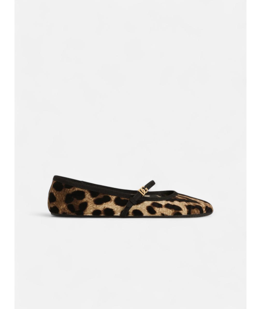DOLCE&GABBANA Мульти бархатные балетки, фото 2