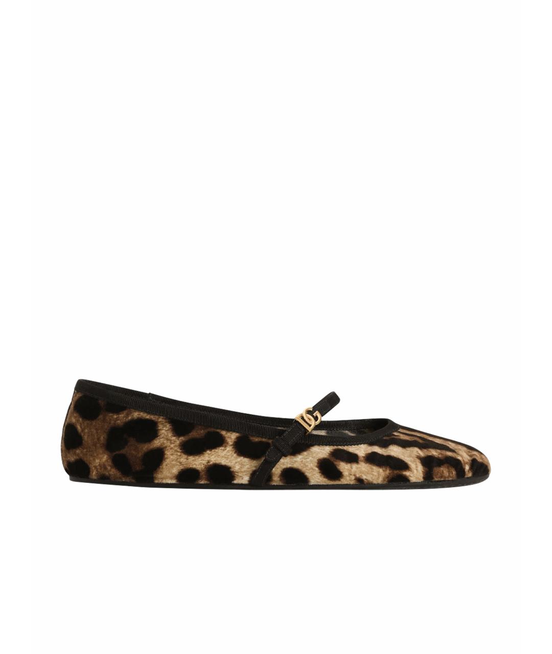 DOLCE&GABBANA Мульти бархатные балетки, фото 1