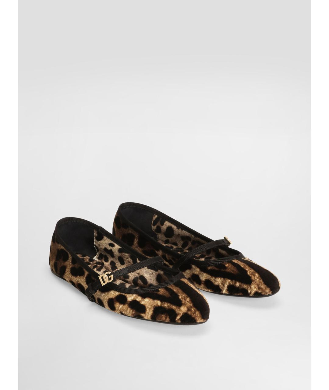 DOLCE&GABBANA Мульти бархатные балетки, фото 3