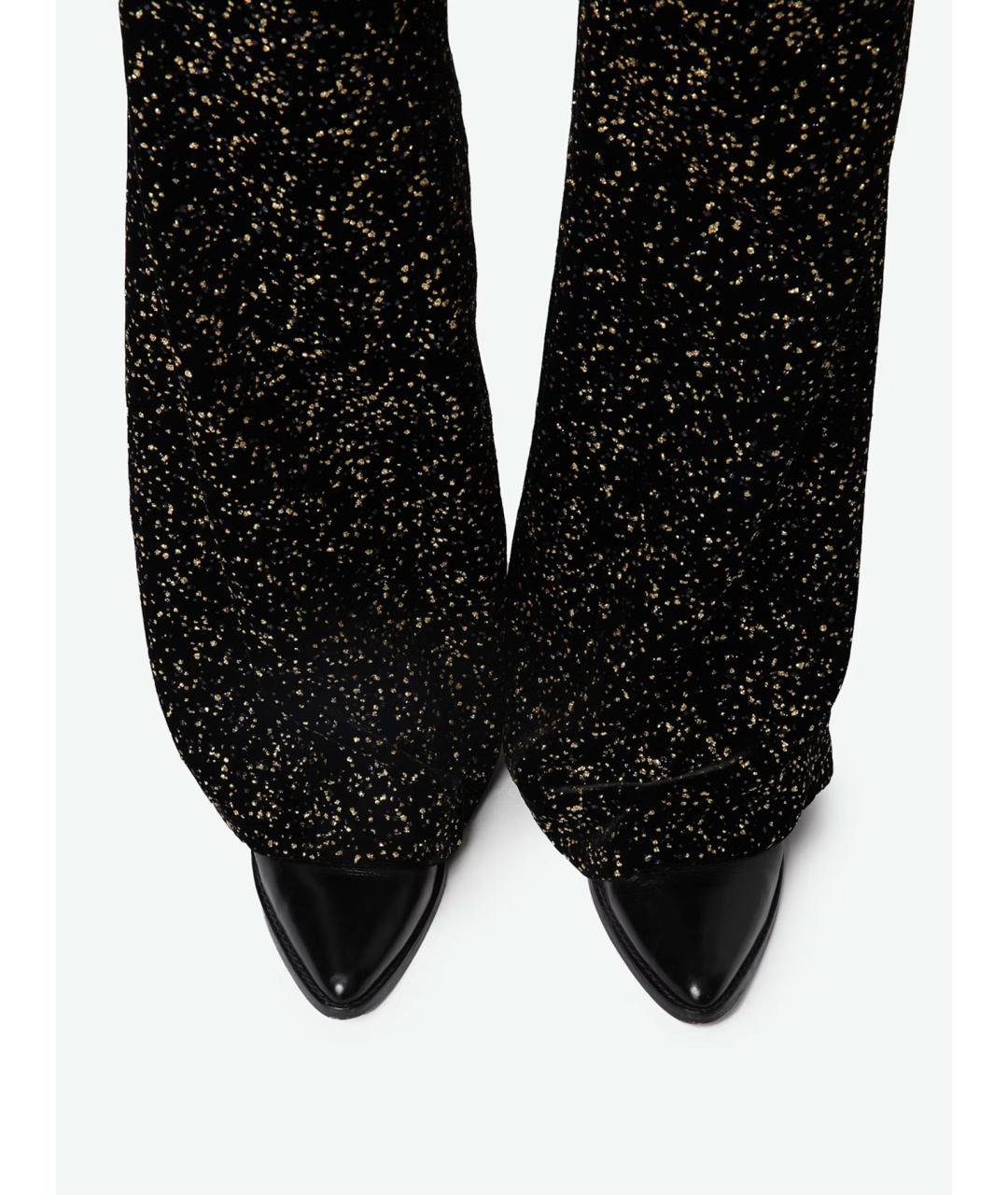 ZADIG & VOLTAIRE Черные вискозные брюки широкие, фото 6