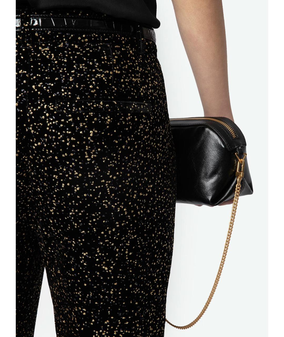 ZADIG & VOLTAIRE Черные вискозные брюки широкие, фото 7