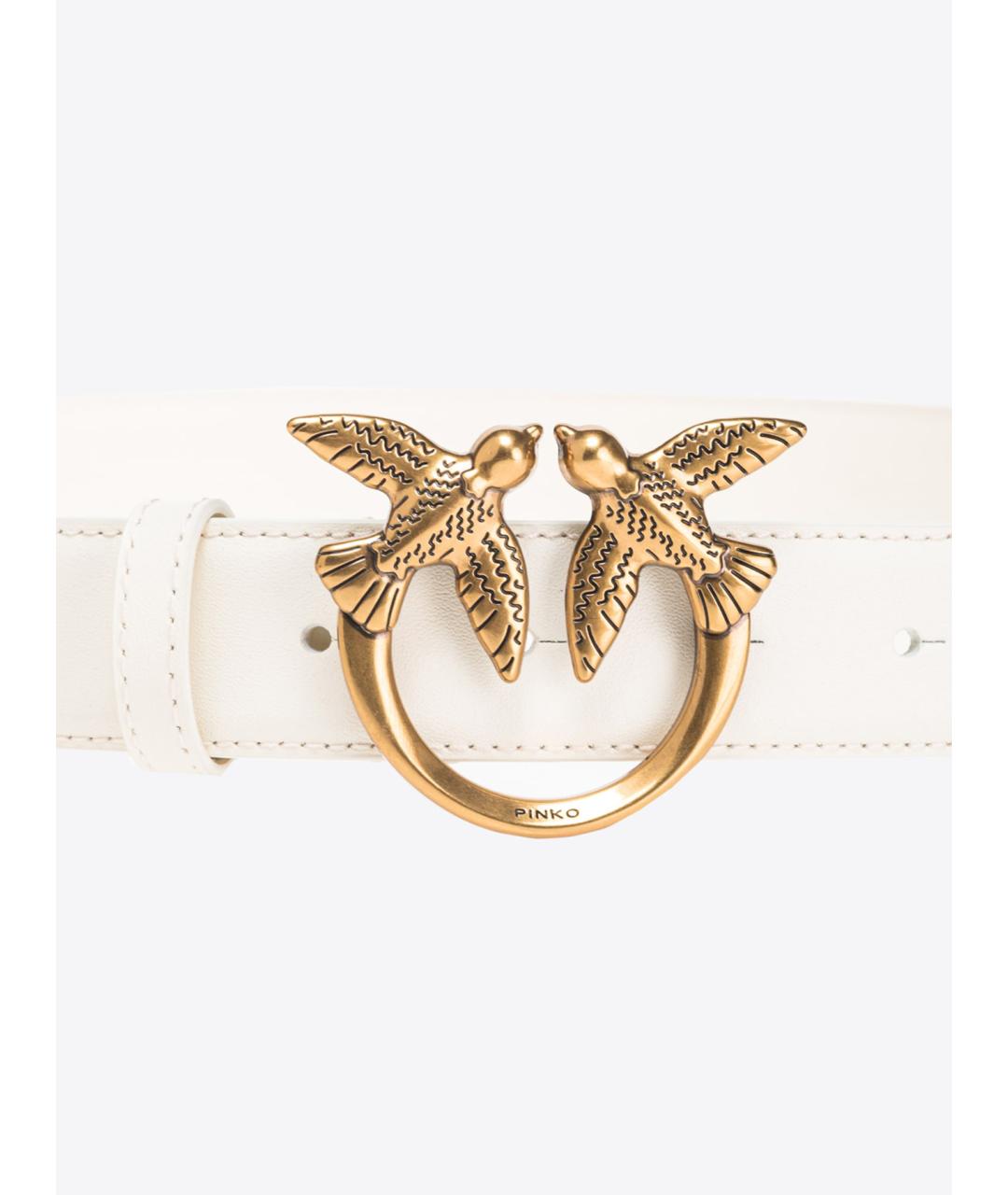 PINKO Белый кожаный ремень, фото 2