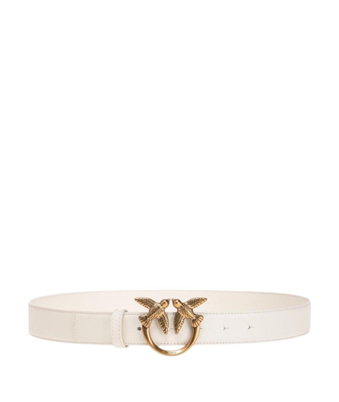 PINKO Белый кожаный ремень, фото 1