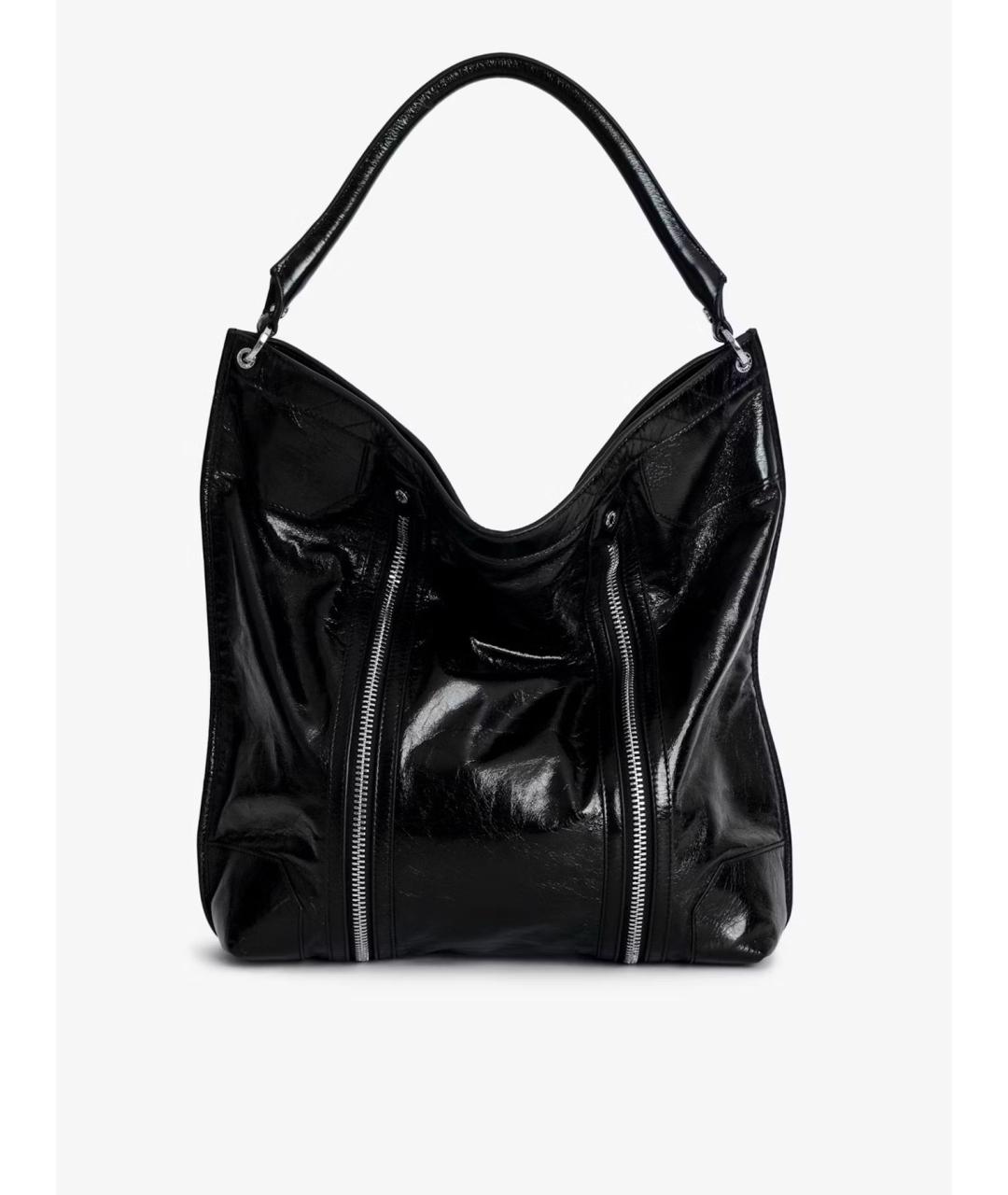 ZADIG & VOLTAIRE Черная кожаная сумка через плечо, фото 3