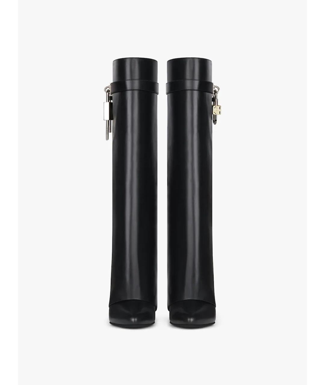GIVENCHY Черные кожаные сапоги, фото 2