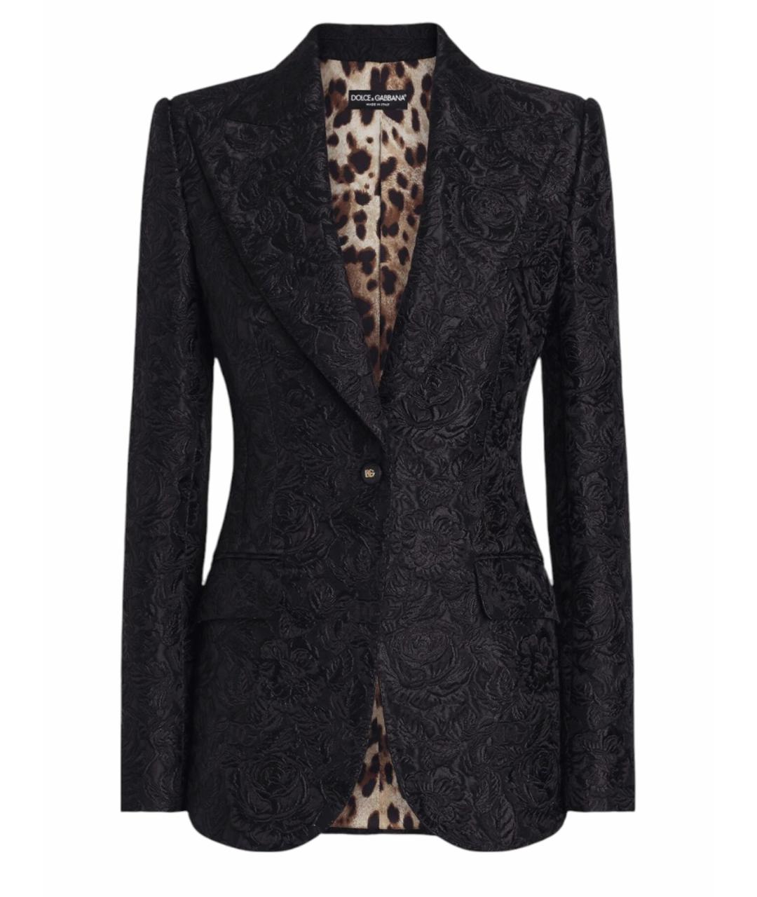 DOLCE&GABBANA Черный хлопковый жакет/пиджак, фото 1