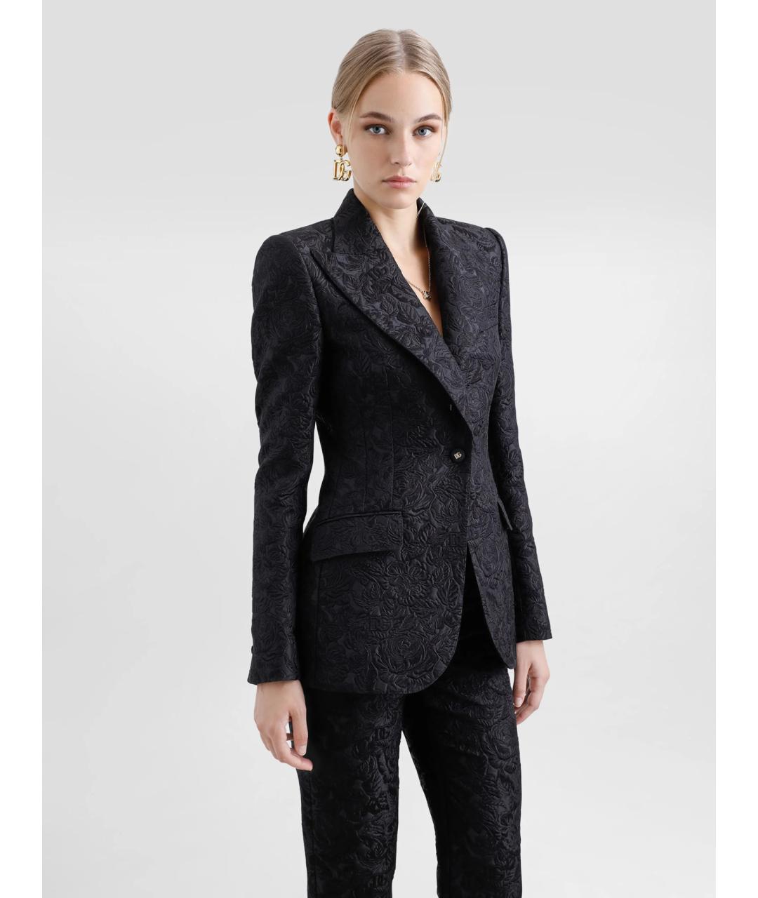 DOLCE&GABBANA Черный хлопковый жакет/пиджак, фото 3