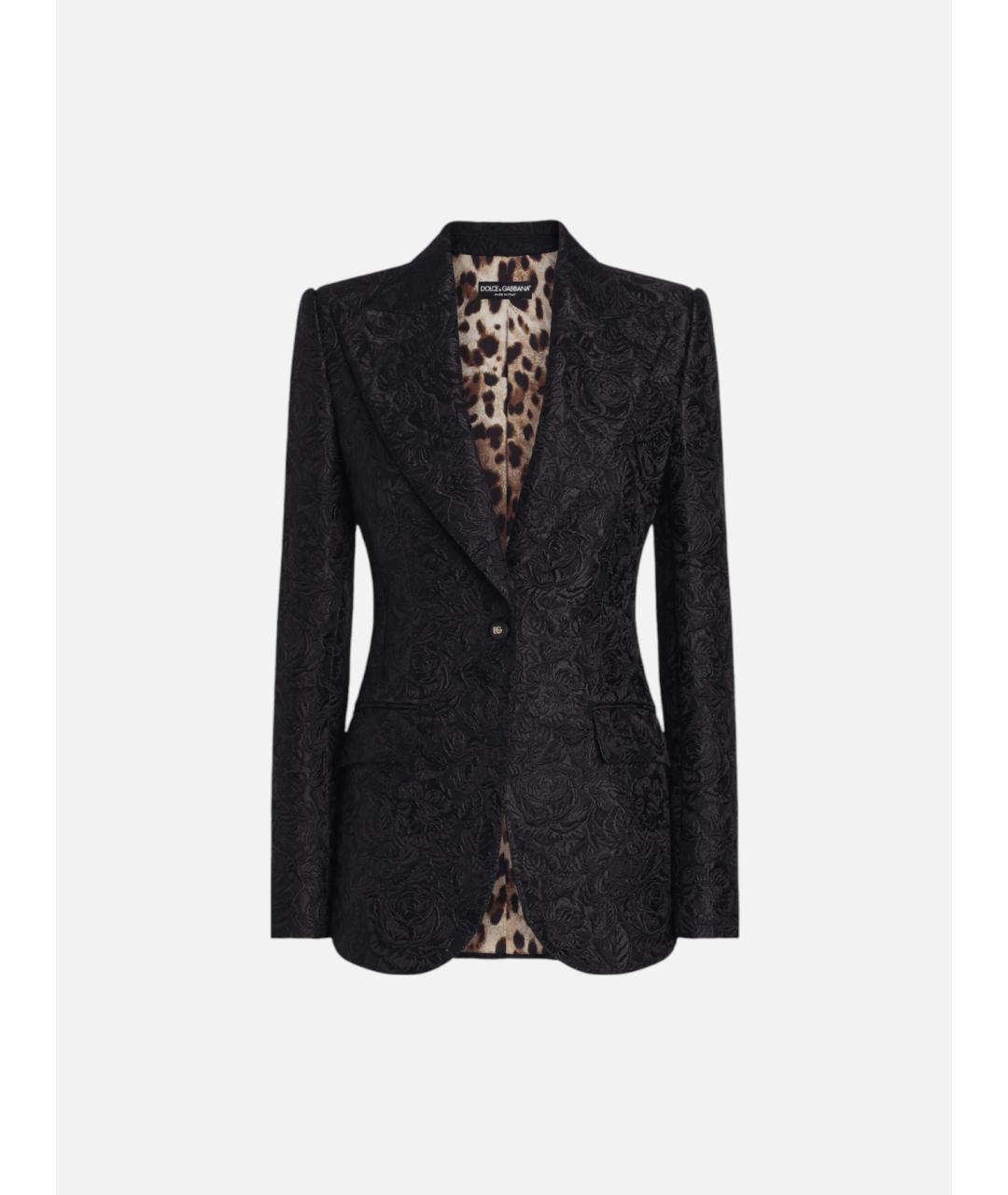 DOLCE&GABBANA Черный хлопковый жакет/пиджак, фото 5