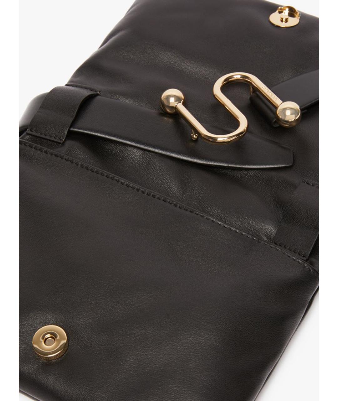 SPORTMAX Черная кожаная сумка через плечо, фото 5