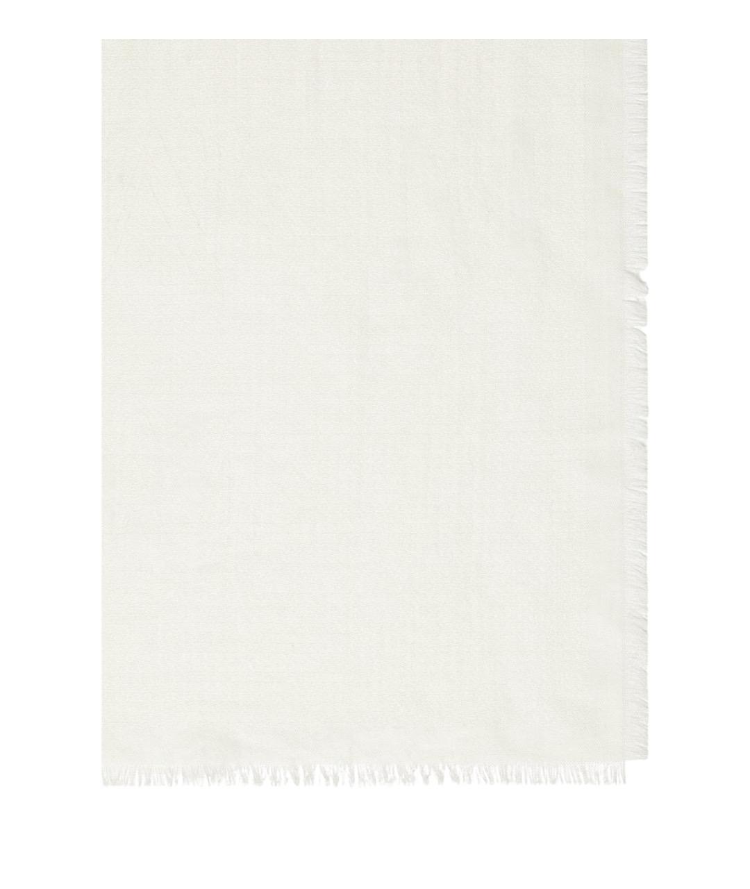 MAX MARA Белый шерстяной шарф, фото 1